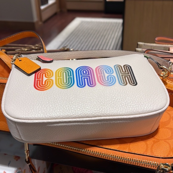 Coach Nolita 19 With Rainbow Coach 
Gold/Chalk Multi - Picture 2 of 16
